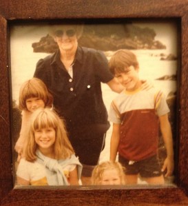 My sister, Grandma, me and two of my cousins.